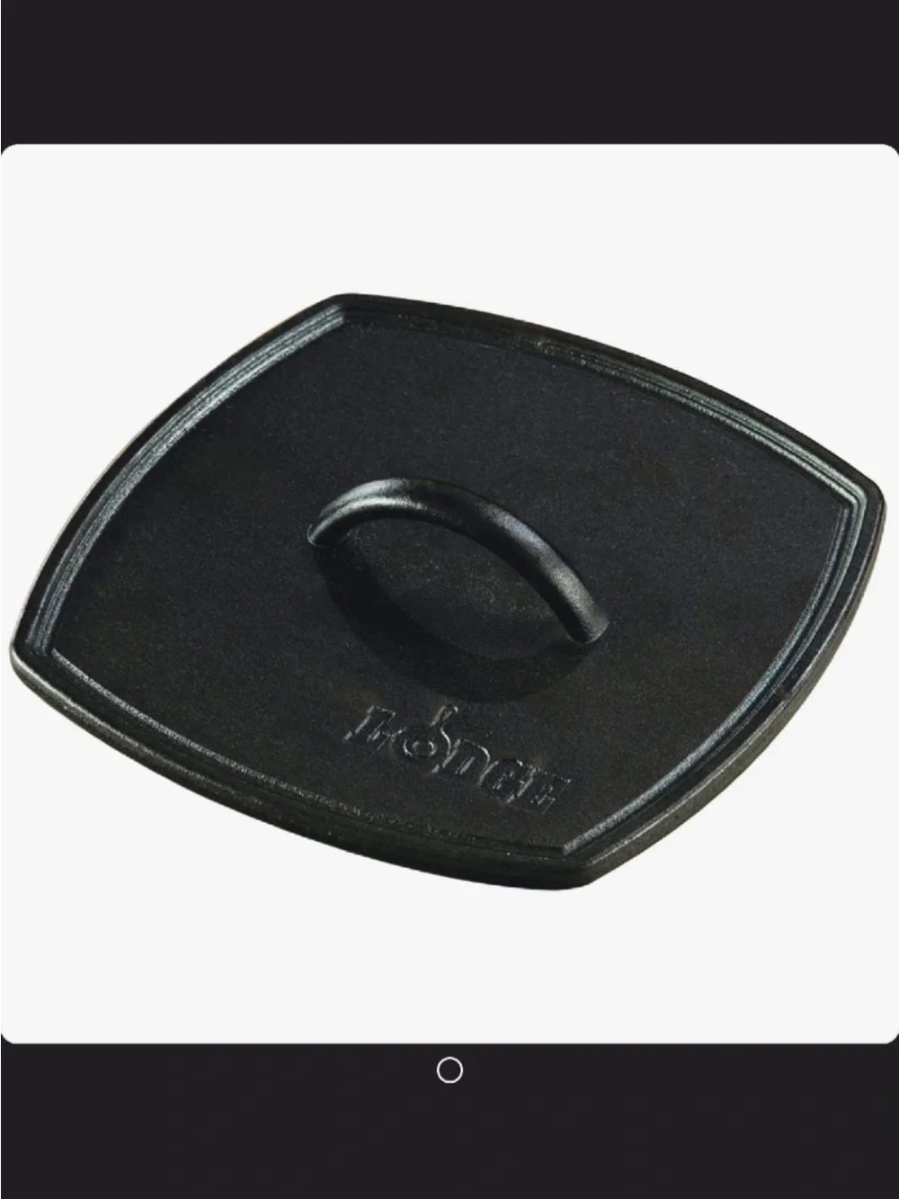 LODGE Flat Cast Iron Grill Stovetop Camping Burgers Sandwich Panini Press Square